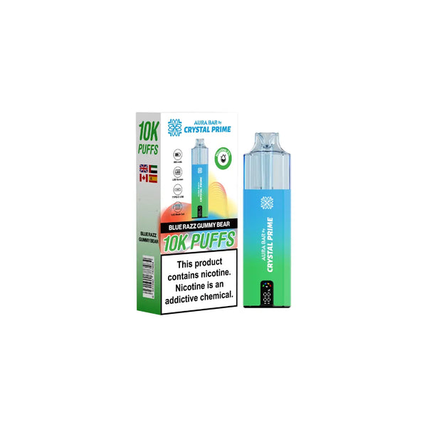 Crystal Prime Aura Bar 10,000+ | Single Bar - Discount Vapes